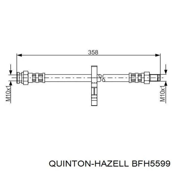 BFH5599 QUINTON HAZELL tubo flexible de frenos trasero derecho