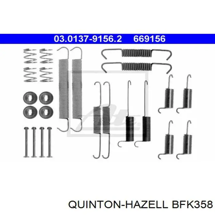 Kit de montaje de zapatas de freno traseras 701698545 VAG