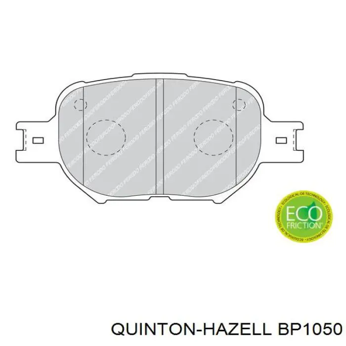 BP1050 QUINTON HAZELL pastillas de freno traseras