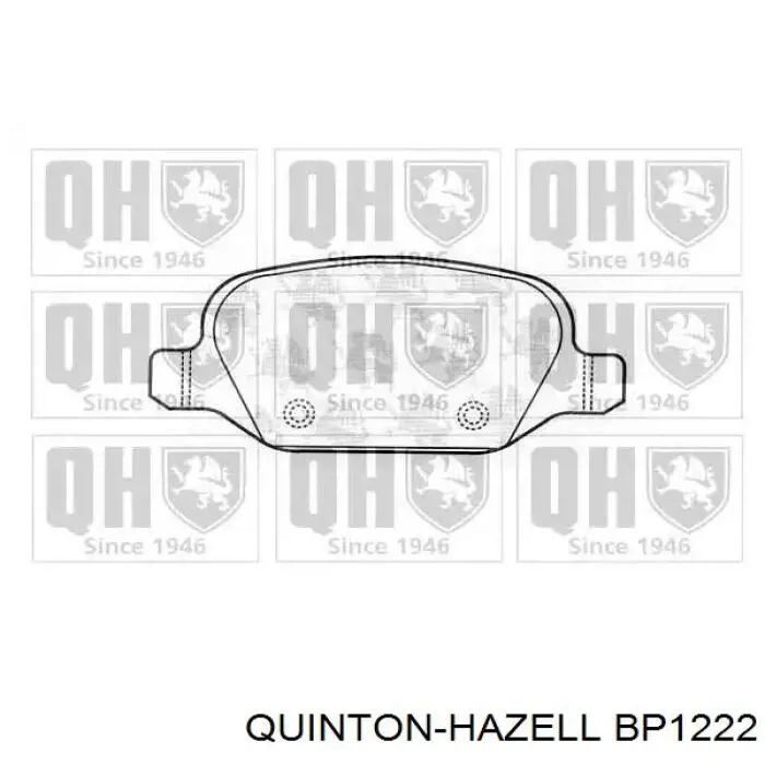 BP1222 QUINTON HAZELL pastillas de freno traseras