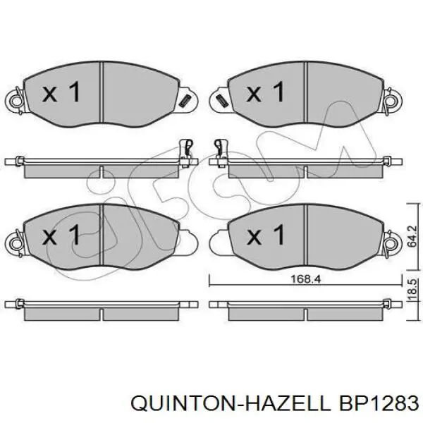 BP1283 QUINTON HAZELL pastillas de freno delanteras