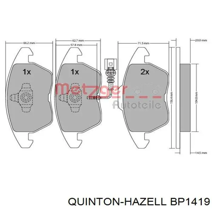 Pastillas de freno delanteras Seat Leon 2 1P1