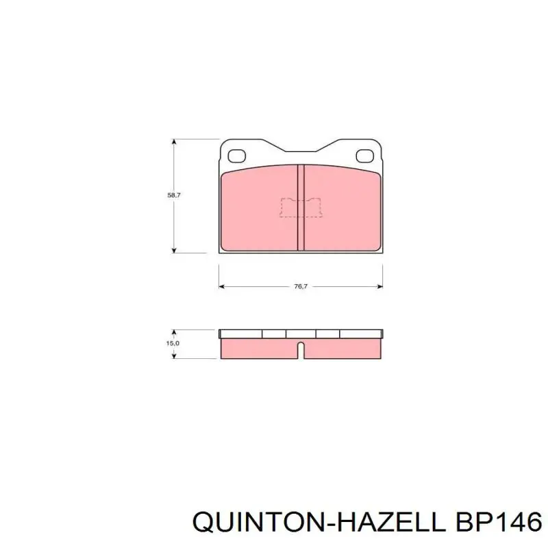 BP146 QUINTON HAZELL pastillas de freno delanteras