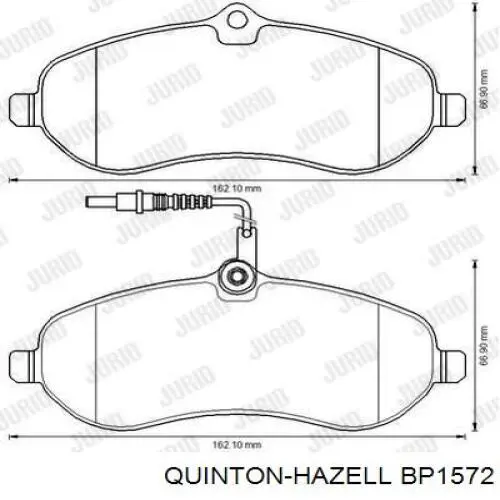 BP1572 QUINTON HAZELL pastillas de freno delanteras