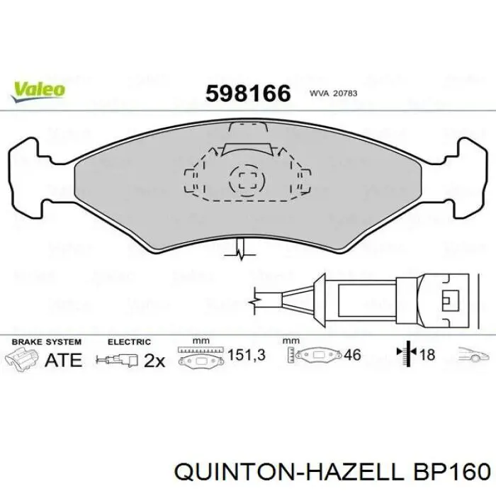 Pastillas de freno delanteras Ford Escort 4 GAF, AWF, ABFT