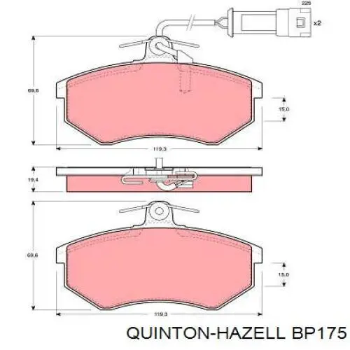 Pastillas de freno delanteras Seat Toledo 1 1L