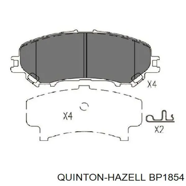 BP1854 QUINTON HAZELL pastillas de freno delanteras