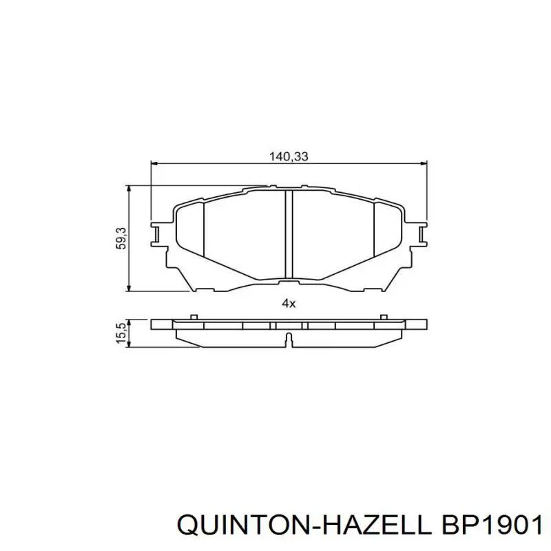 Pastillas de freno BP1901 QUINTON HAZELL
