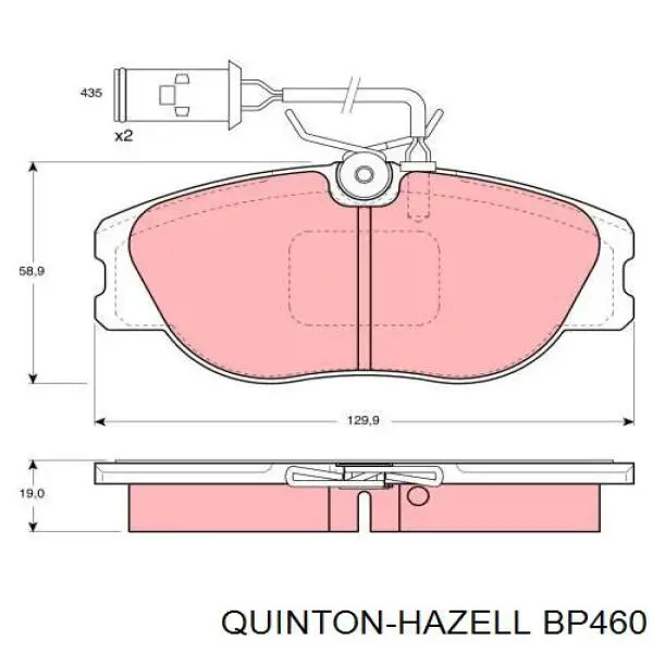 BP460 QUINTON HAZELL pastillas de freno delanteras