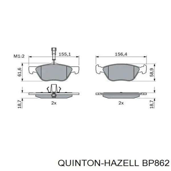 Pastillas de freno delanteras Alfa Romeo 156 932