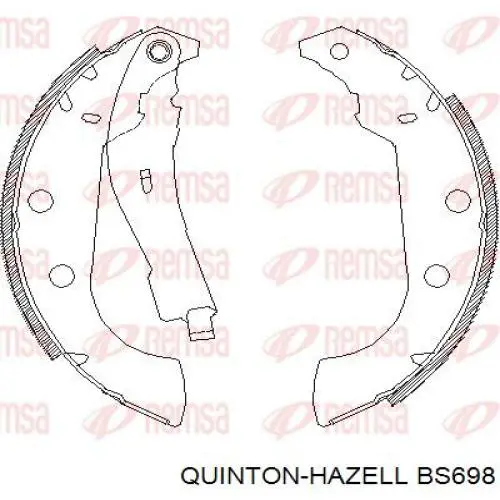 BS698 QUINTON HAZELL zapatas de frenos de tambor traseras