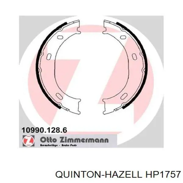 HP1757 QUINTON HAZELL juego de zapatas de frenos, freno de estacionamiento