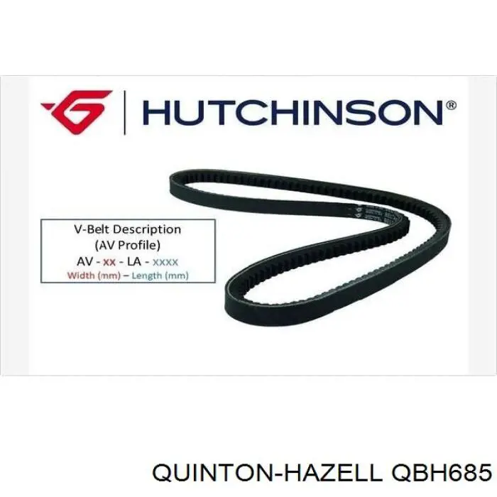 QBH685 QUINTON HAZELL correa trapezoidal