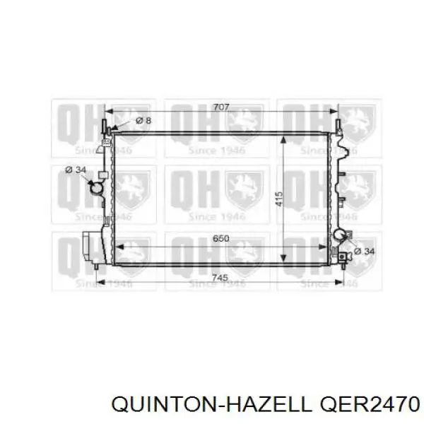 51825583 Fiat/Alfa/Lancia radiador refrigeración del motor