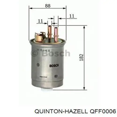 QFF0006 QUINTON HAZELL filtro combustible