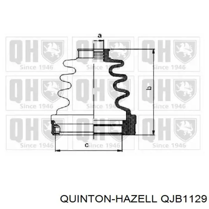 QJB1129 QUINTON HAZELL fuelle, árbol de transmisión delantero interior