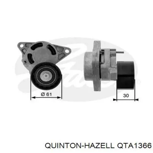 QTA1366 QUINTON HAZELL tensor de correa, correa poli v