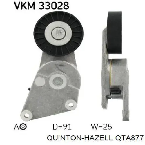 Tensor de la correa trapecial poli v Peugeot/Citroen 575135
