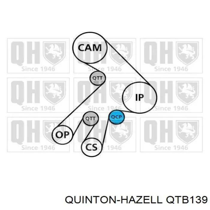 Correa de distribución QUINTON HAZELL QTB139 precio, desde 32,29 EUR