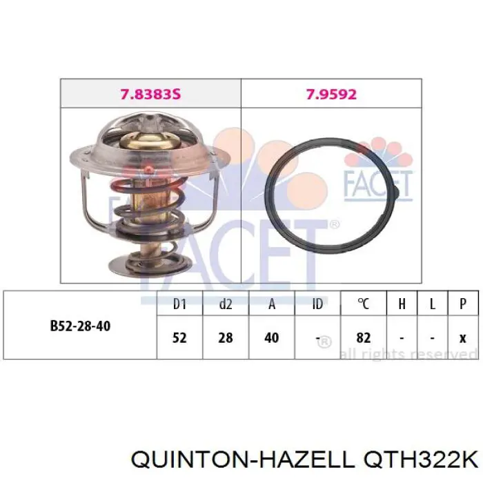 QTH322K QUINTON HAZELL termostato, refrigerante