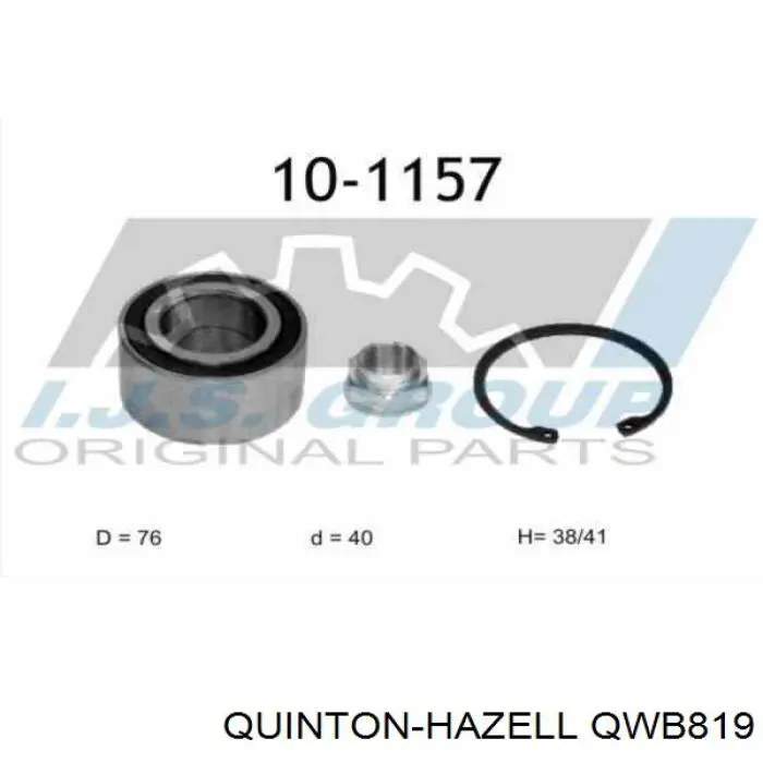 QWB819 QUINTON HAZELL cojinete de rueda delantero