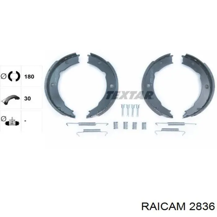 Juego de zapatas de frenos, freno de estacionamiento Peugeot 406 8B