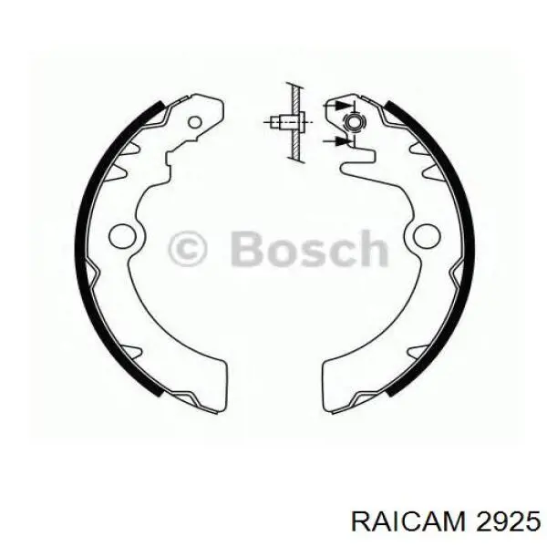 2925 Raicam zapatas de frenos de tambor traseras