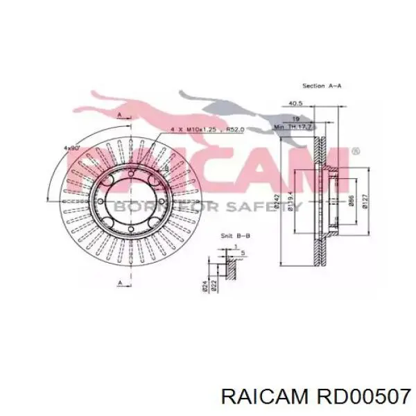 Freno de disco delantero Hyundai Accent 1