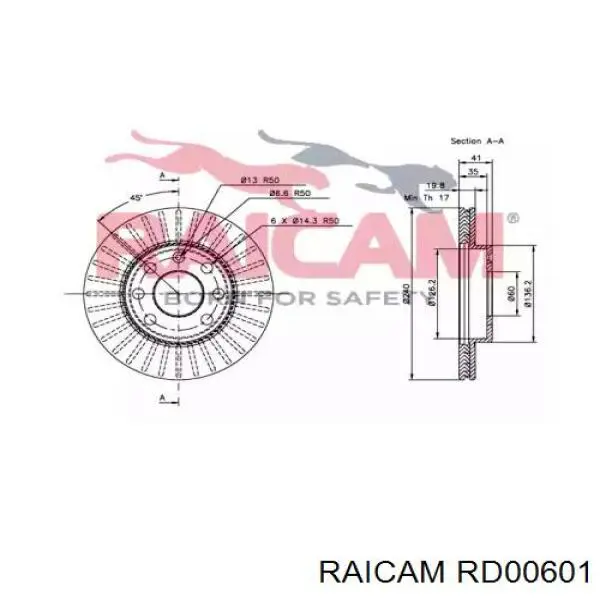 95526649 Peugeot/Citroen freno de disco delantero