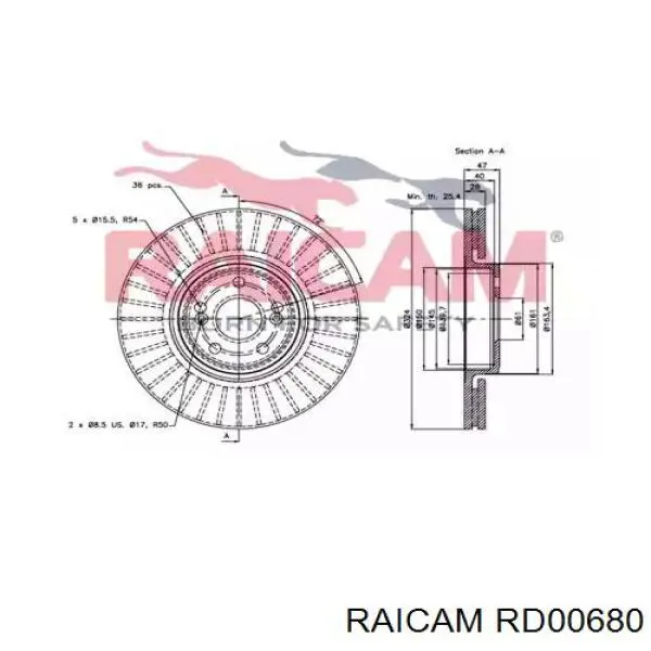 Freno de disco delantero Renault Espace 4 JK0