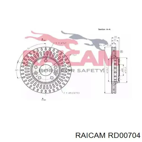 Freno de disco delantero Renault DUSTER 2 HM