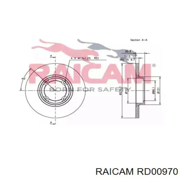 Freno de disco delantero Chevrolet Spark (Matiz) M200, M250