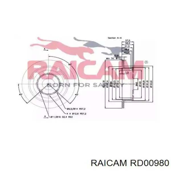 Disco de freno trasero Chevrolet Aveo 2 T250, T255