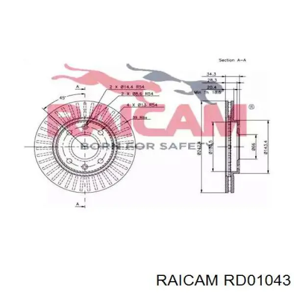 Freno de disco delantero Peugeot 205 1 741A, C