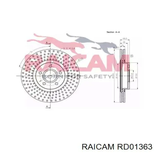 Freno de disco delantero Volvo V40 525, 526