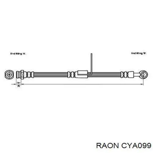 Tubo flexible de frenos delantero izquierdo Hyundai Accent (LC)