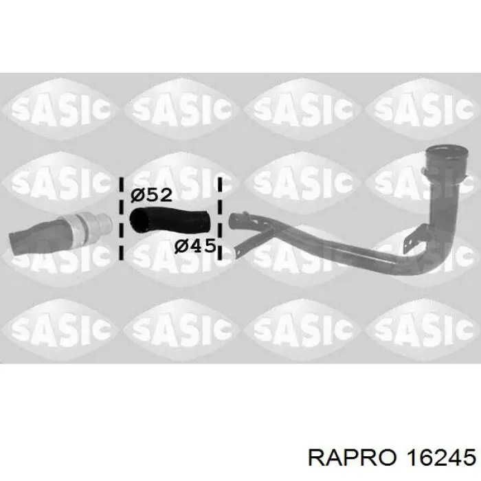 Y40146 YTT tubo flexible de aire de sobrealimentación derecho