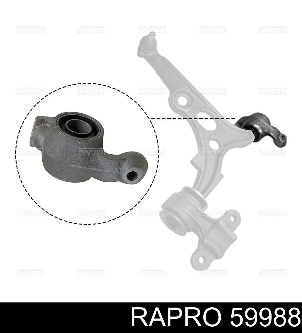 Silentblock del brazo de suspensión 59988 Rapro
