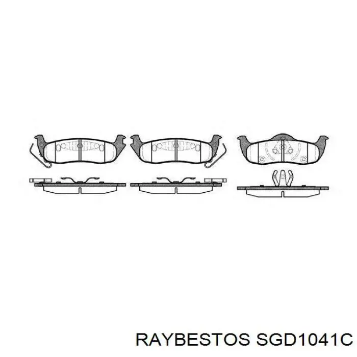 Pastillas traseras de freno Raybestos SGD1041C precio, desde 28,92 EUR
