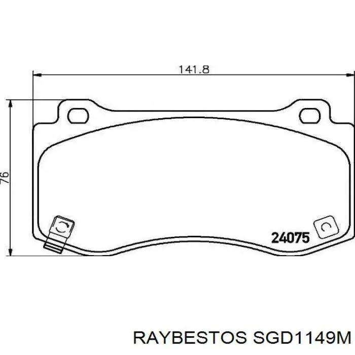 SGD1149M Raybestos pastillas de freno delanteras