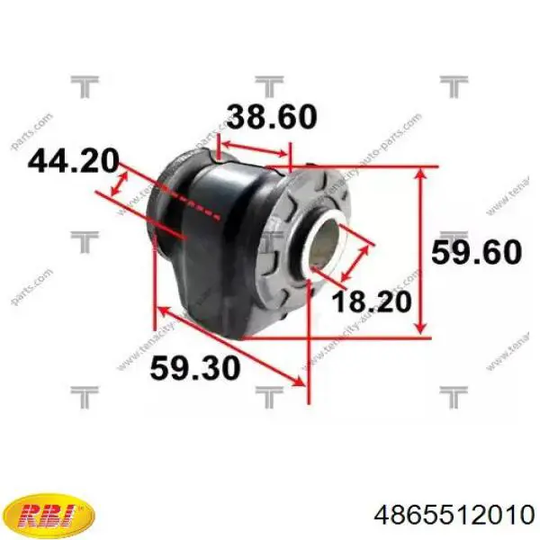 4865512010 RBI silentblock de suspensión delantero inferior