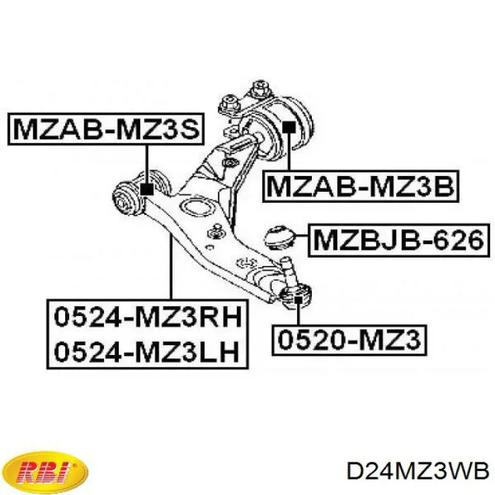 Comprar D24MZ3WB RBI Silentblock