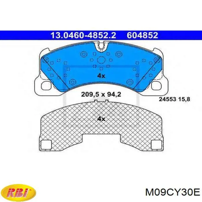 M09CY30E RBI soporte, motor, trasero, silentblock