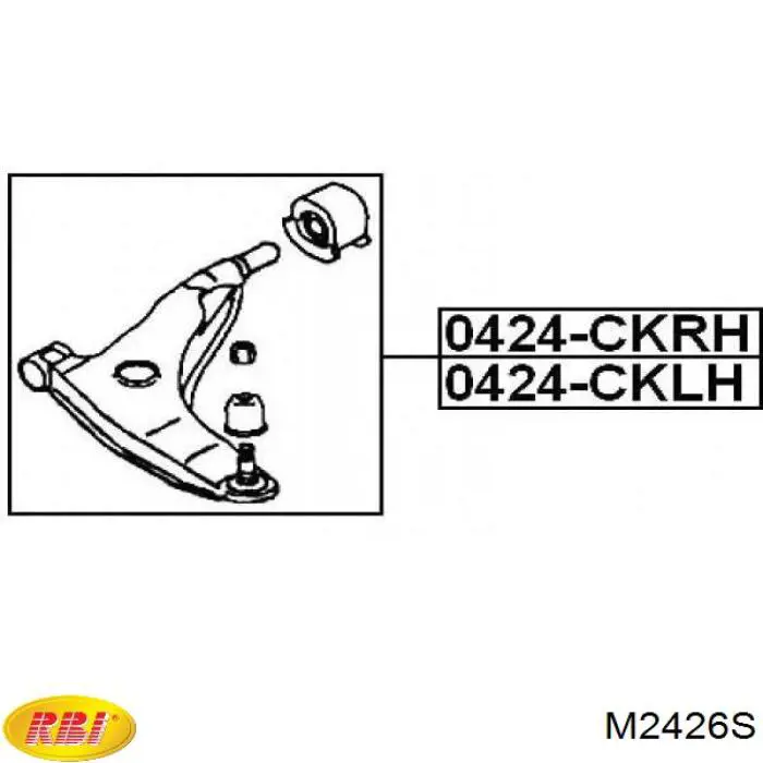 Silentblock del brazo de suspensión M2426S RBI