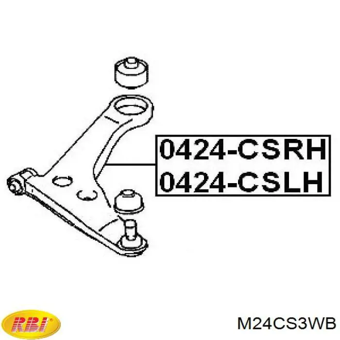 M24CS3WB RBI Silentblock de brazo de suspensión delantero inferior