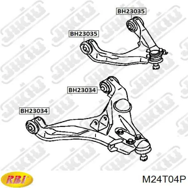 Buje del brazo de suspensión delantero superior M24T04P RBI