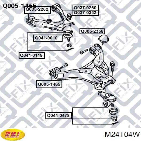 Silentblock del brazo de suspensión M24T04W RBI