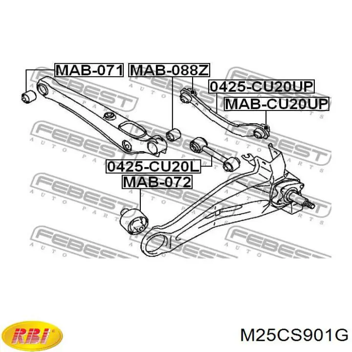 Comprar M25CS901G RBI Silentblock del brazo superior de suspensión trasera