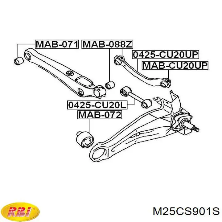 M25CS901S RBI silentblock de brazo suspensión trasero transversal
