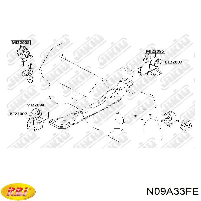 Soporte de motor delantero RBI N09A33FE precio, desde 47,23 EUR